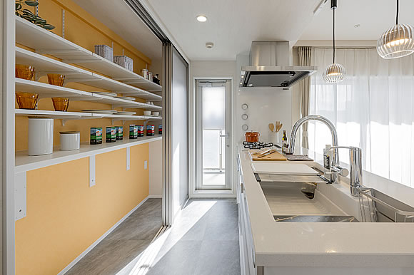 I型キッチンに変更