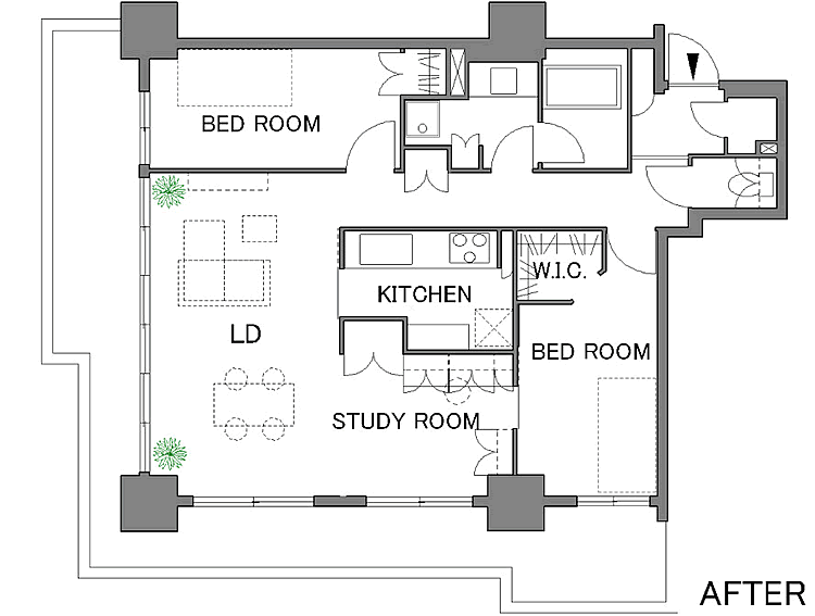 間取り図：AFTER