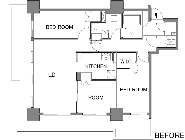 間取り図：BEFORE