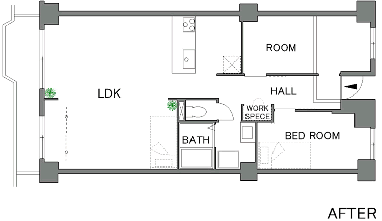 間取り図：AFTER