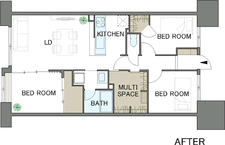 間取り図：AFTER
