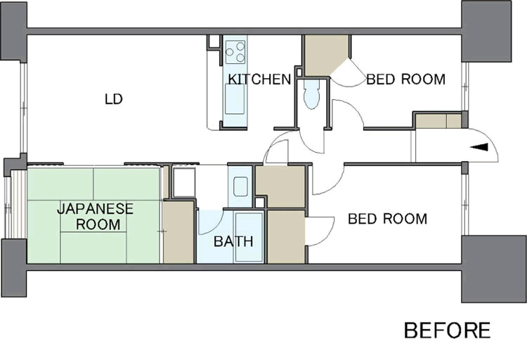 間取り図：BEFORE