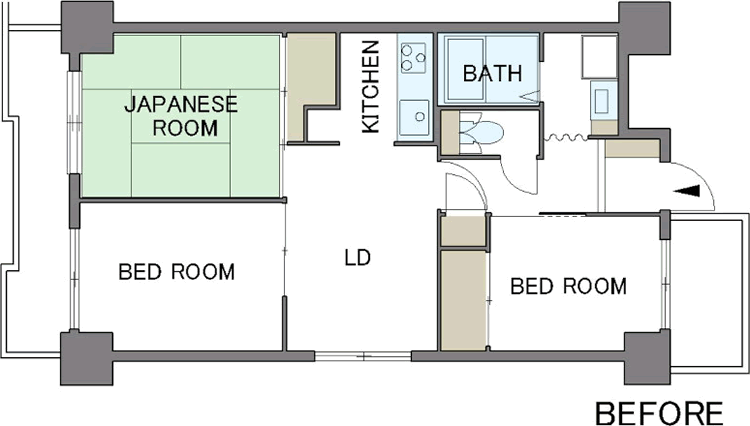 間取り図：BEFORE